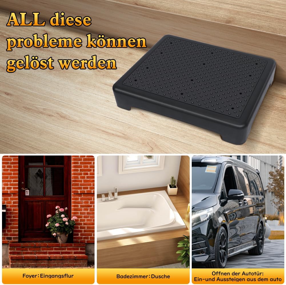 YHANEC Trittstufe Indoor & Outdoor, Steighilfen für ältere Menschen, Fussstützen mit Rutschschutz, H