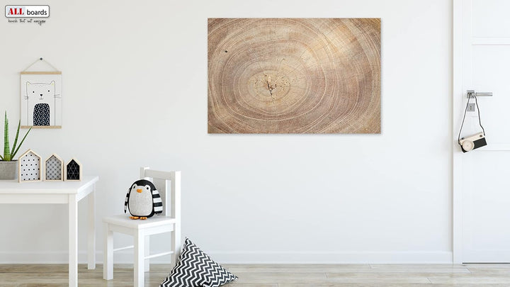 ALLboards Metallische Magnettafel BAUMSTAMM NATUR BAUMKERN 60x40cm MetalBoards Memoboard für jede Ar