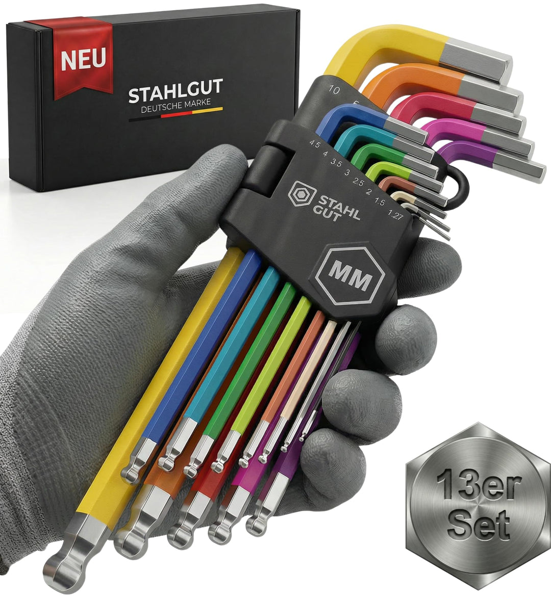 13er Innensechskantschlüssel Set, Werkzeuge, Werkzeug Set, Tools, Tool Set, Fahrrad Werkzeug, Hex, H