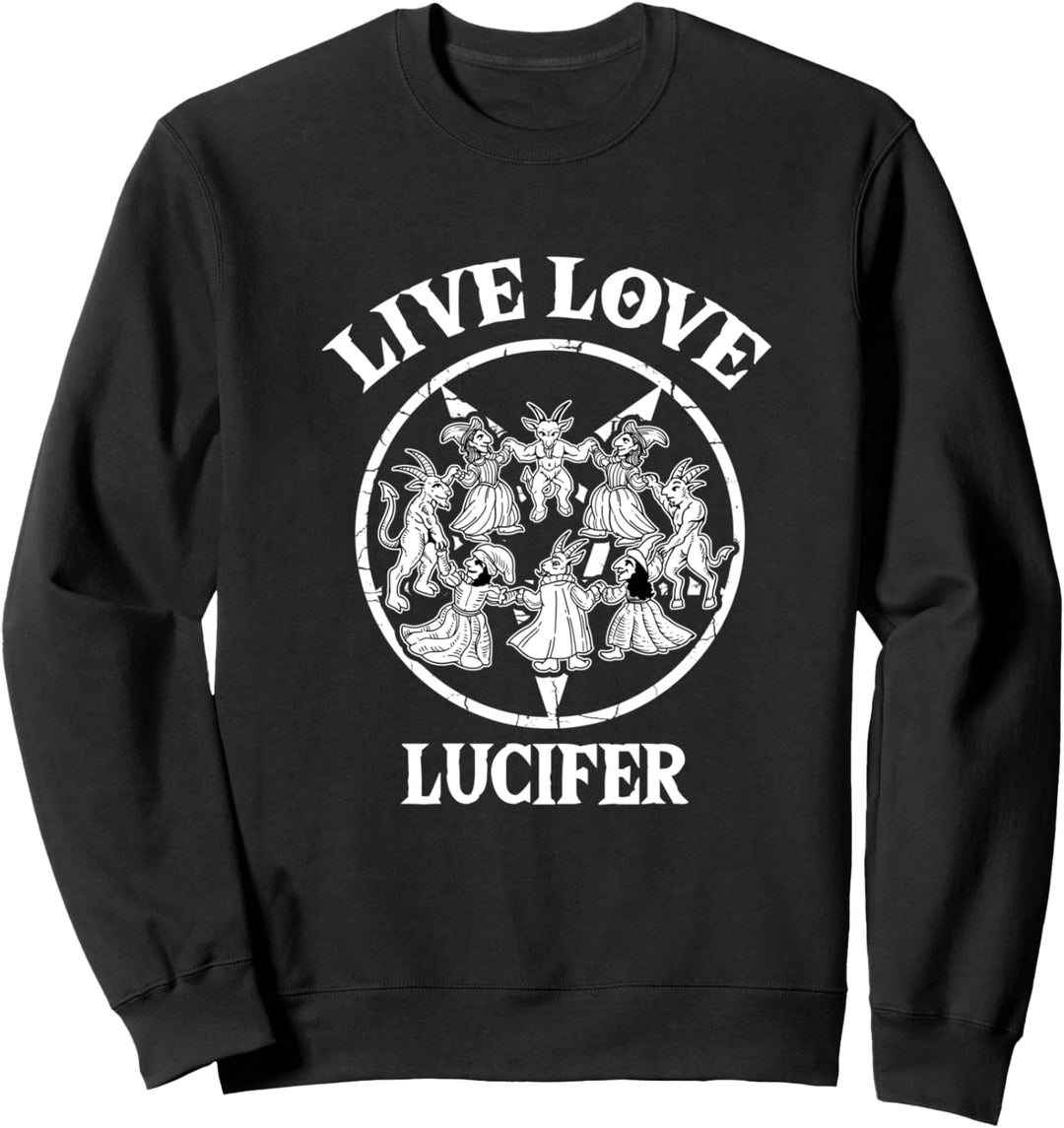Live Love Luzifer Geschenk Okkulter Satanischer Teufel Sweatshirt