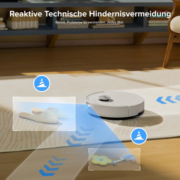 roborock Q10 S5+ Saugroboter mit Wischfunktion, 10.000 Pa HyperForce Saugkraft, Dual Anti-Tangle Sys