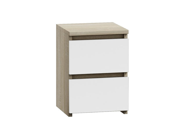 VBChome Nachttisch 30 x 30 x 40 cm Eiche Sonoma Mix Nachttisch mit 2 Schubladen für das Schlafzimmer