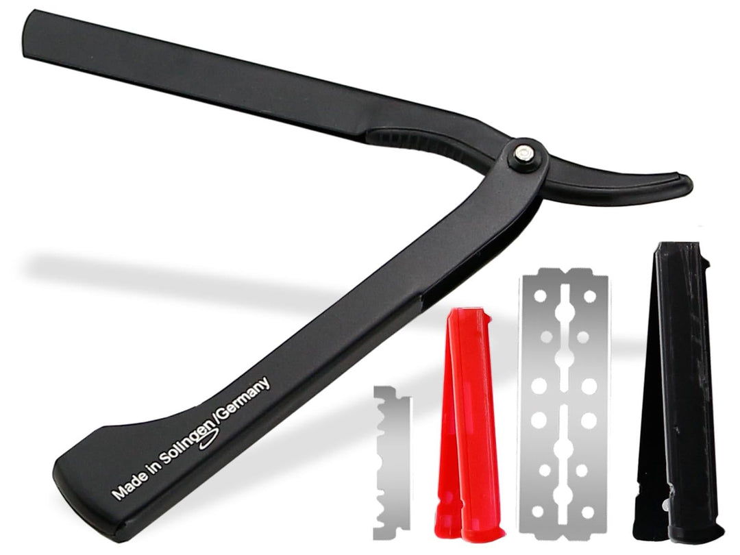 Rasiermesser mit Wechselklingen aus Solingen Bartmesser Made in Germany Rasier-Set für Herren mit Kl