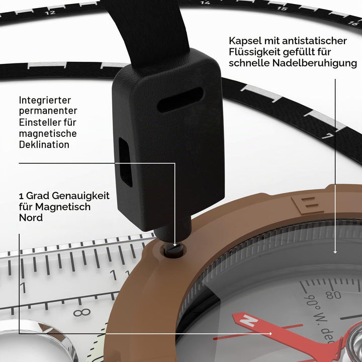 Silva Kompass Expedition Global - Kompass Schwarz M, Schwarz M