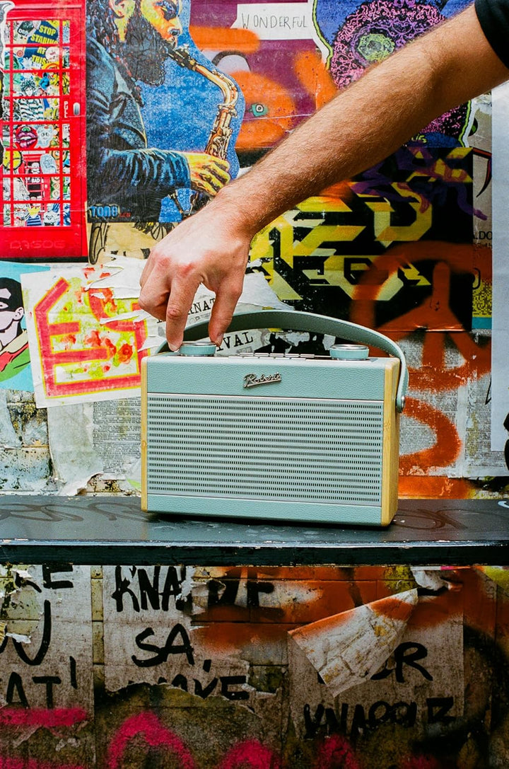 Rambler Max, tragbares Radio, DAB+/FM/Bluetooth/WiFi, Himmelblau