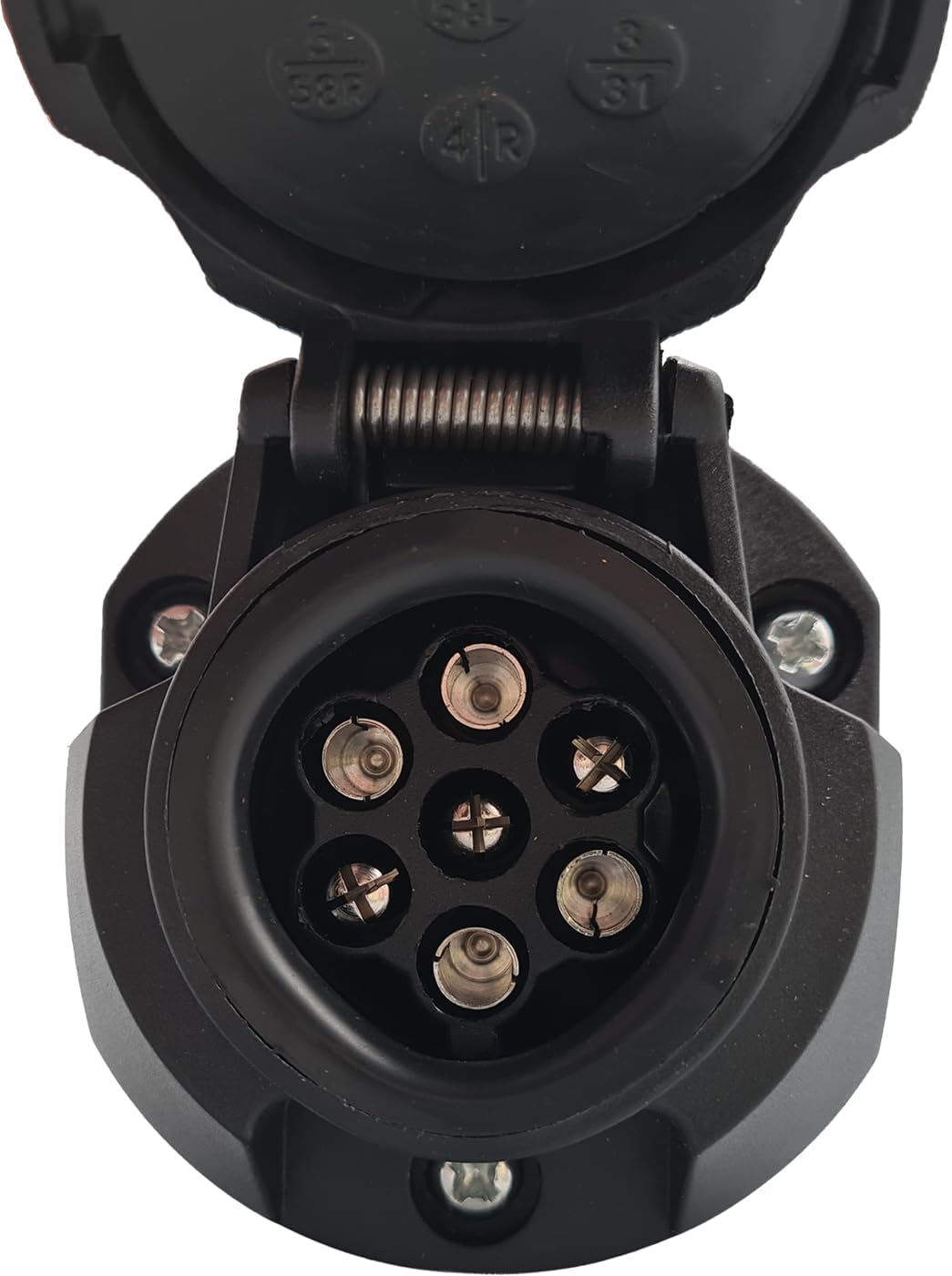 Berger & Schröter | Spannungswandler Adapter für Anhänger 7 polig 24V auf 7 polig 12V, ISO 1185, ISO
