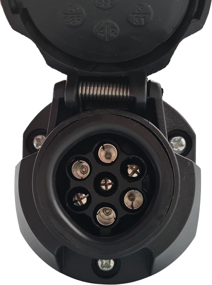 Berger & Schröter | Spannungswandler Adapter für Anhänger 7 polig 24V auf 7 polig 12V, ISO 1185, ISO