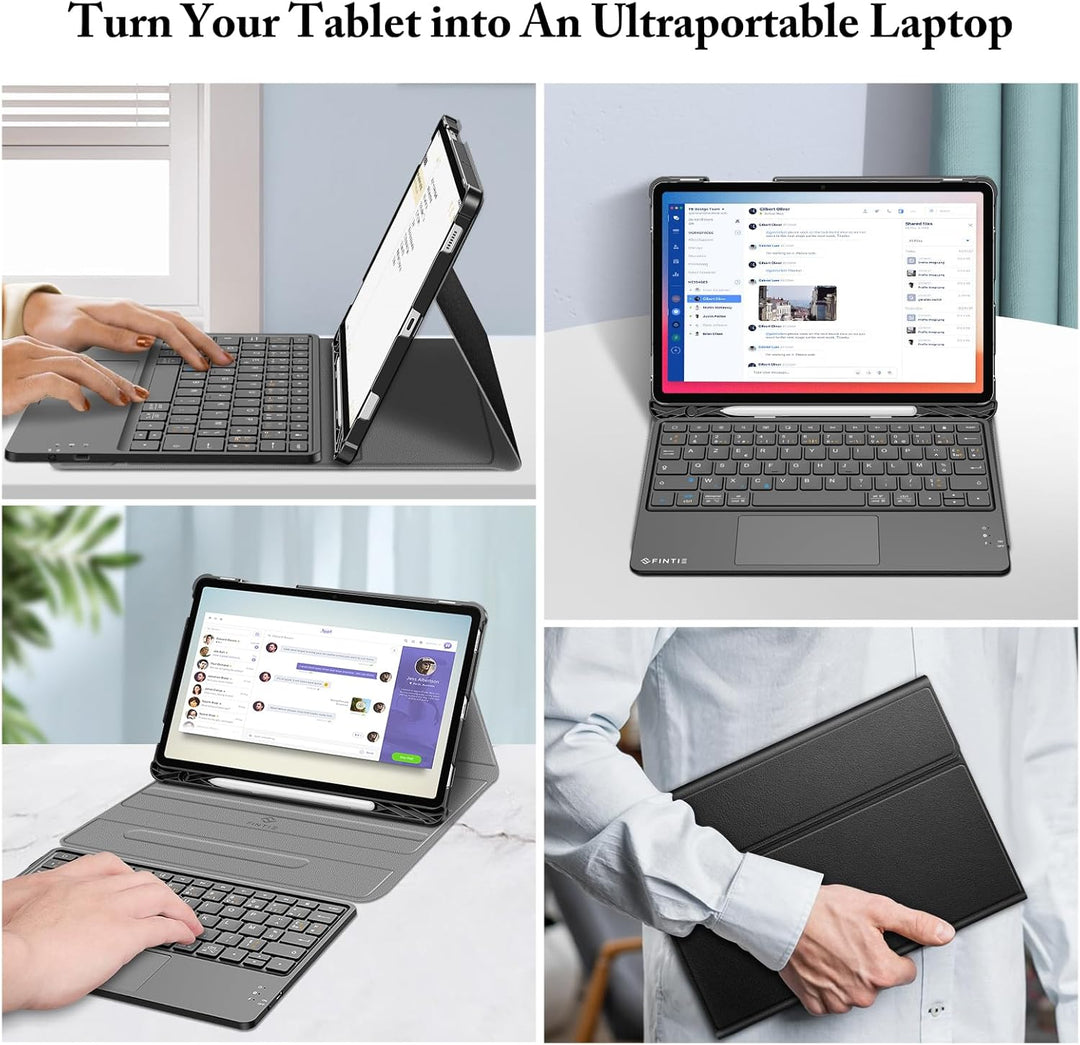 FINTIE Französische AZERTY-Tastatur für Samsung Galaxy Tab S9 FE 10,9 Zoll 2023 und Tab S9 11 Zoll,