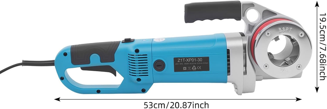 Gewindeschneidkluppe Tragbare Gewindeschneidmaschine Elektrisch 2300W Rohrgewindeschneider mit 4 Mat