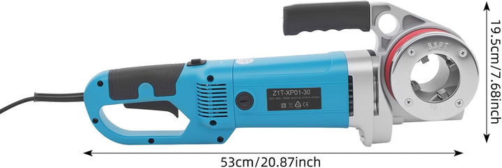 Gewindeschneidkluppe Tragbare Gewindeschneidmaschine Elektrisch 2300W Rohrgewindeschneider mit 4 Mat