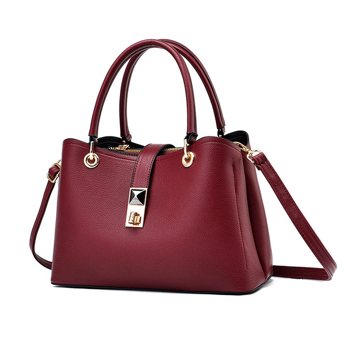 NICOLE & DORIS Klein Tasche Einfach und Elegant Schultertaschen Damen Handtasche mit Fächern Multifu