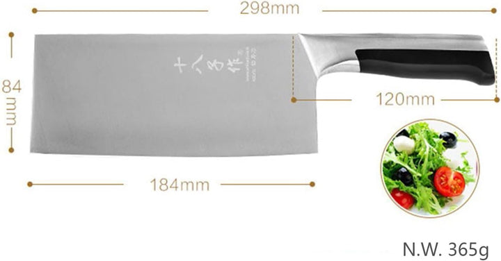 SHI BA ZI ZUO Chinesisches Gemüsemesser 7,5-Zoll-Cleaver Chopper Slicer-Messer mit ergonomischem Gri