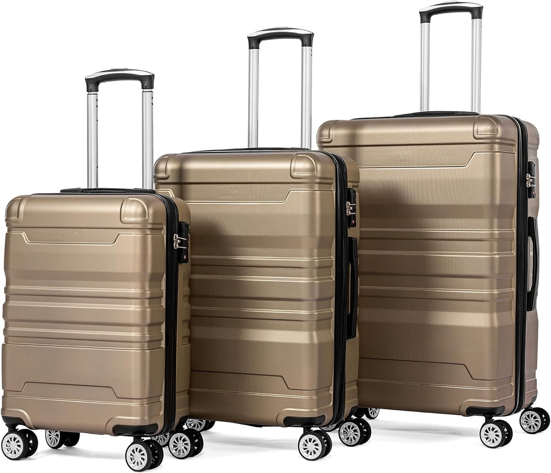 Merax Hartschalenkofferset Hartschalenkoffer Reisekoffer Set, Trolley Koffer mit TSA-Schloss und Uni