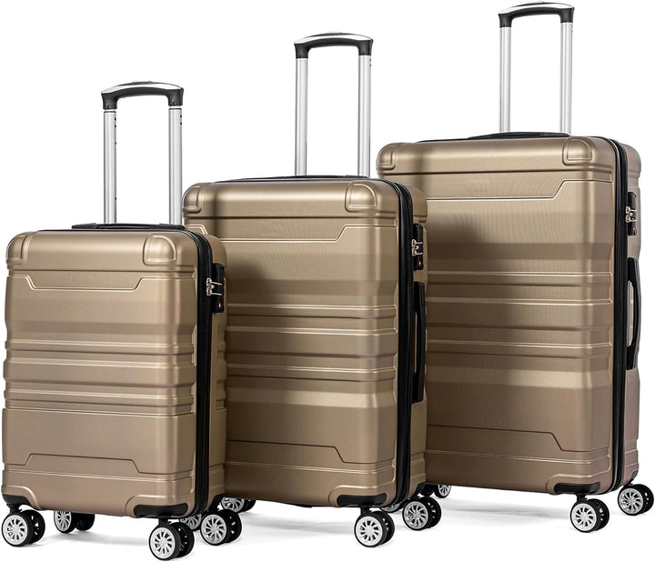 Merax Hartschalenkofferset Hartschalenkoffer Reisekoffer Set, Trolley Koffer mit TSA-Schloss und Uni