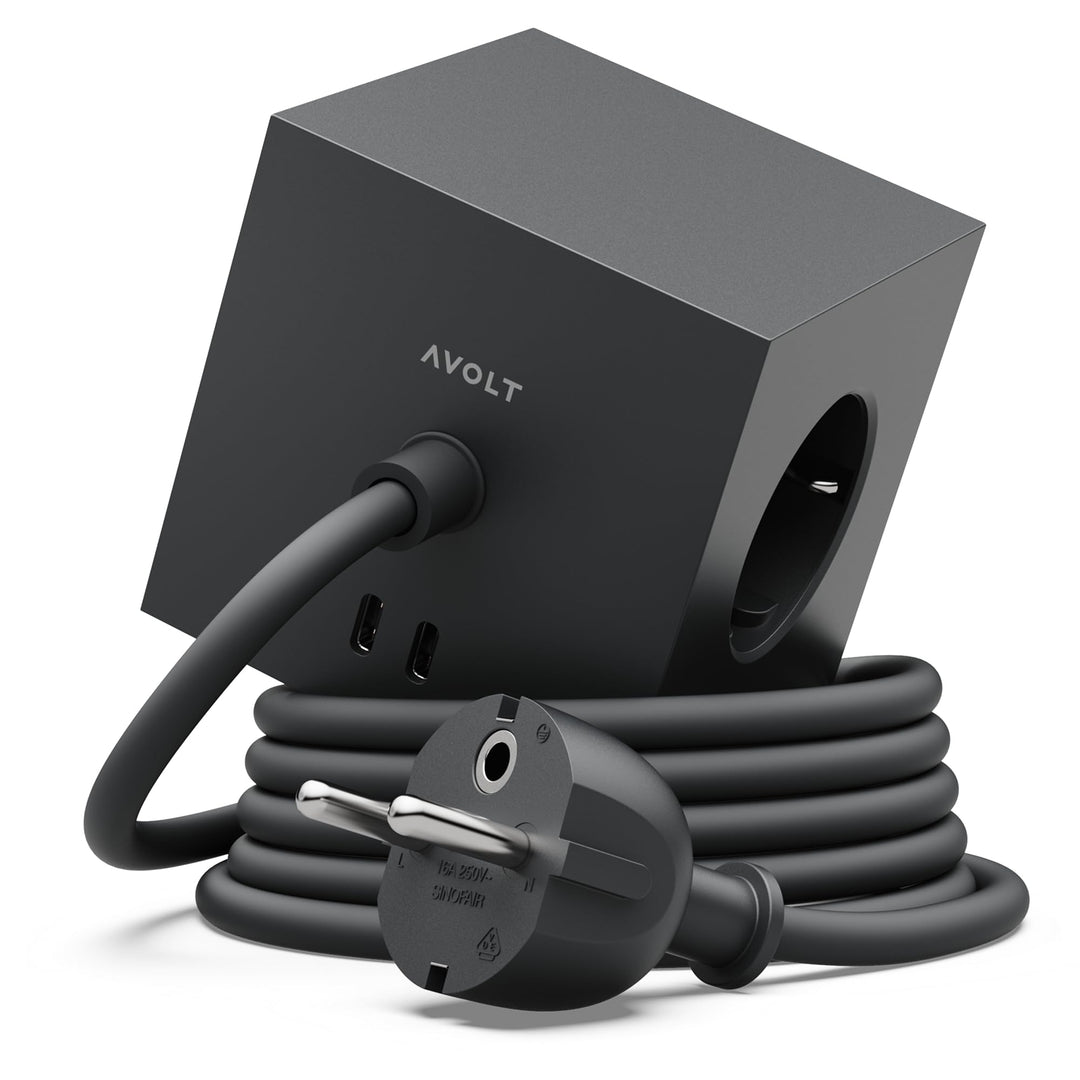 Avolt Steckdosenleiste Wurfel USB C - Die Weltweit Ersten Designer-Steckdosenleisten - 3 Steckdosen