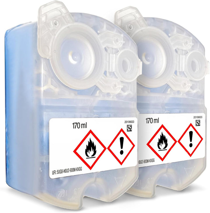 VIOKS 2x Reinigungskartusche Ersatz für Braun CCR2, 340 ml Desinfizierend für Rasierer Clean&Charge