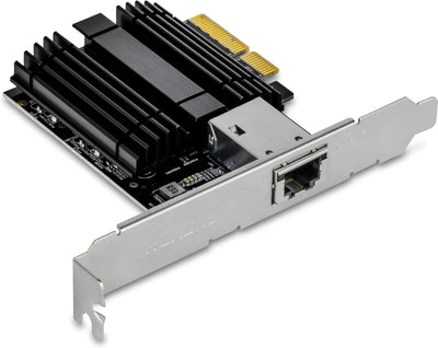 TRENDnet TEG-10GECTX10 Gigabit PCIe Netzwerkadapter, Unterstützt 802.1Q VLAN, Standard- und flache H