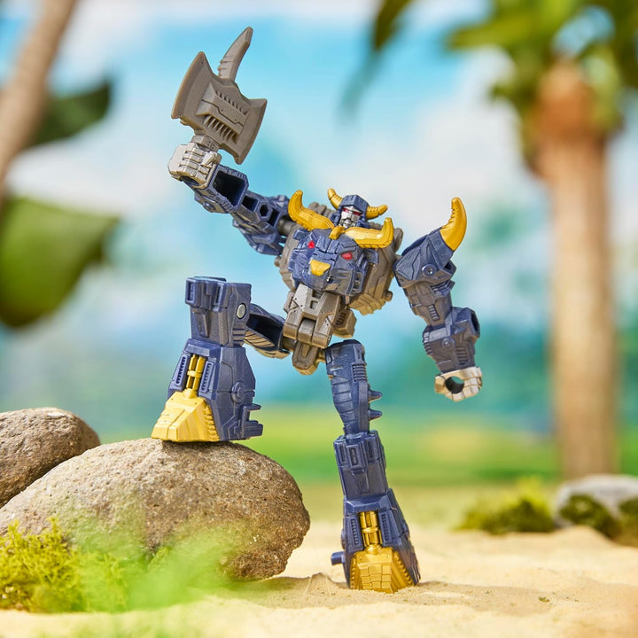 Transformers Cyberworld Cyber Changers Bull, 10 cm grosse Action-Figur mit 4 Schritten zur Verwandlu