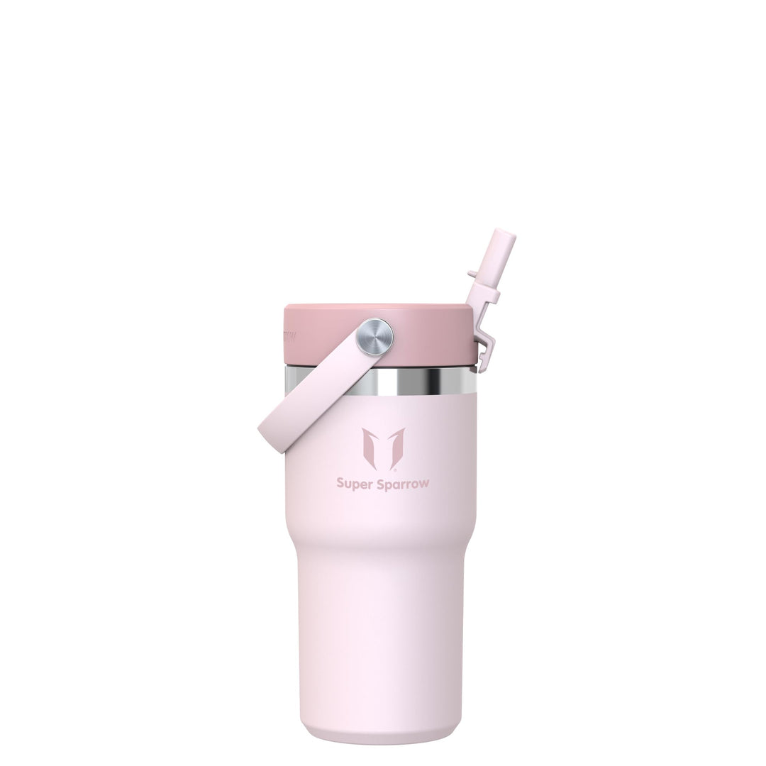 Sparrow Trinkflasche Edelstahl - Twistpath Thermosflasche mit Flex-Strohhalmdeckel - 620ml - BPA-fre