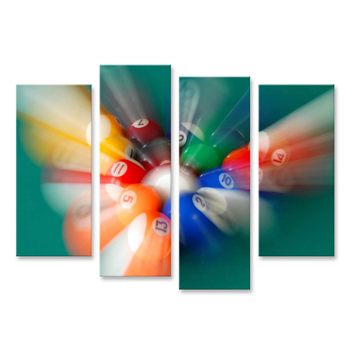 islandburner Bild auf Leinwand Billard Kugeln Hobby Raum, Kinderzimmer Bilder Wandbilder Poster Lein