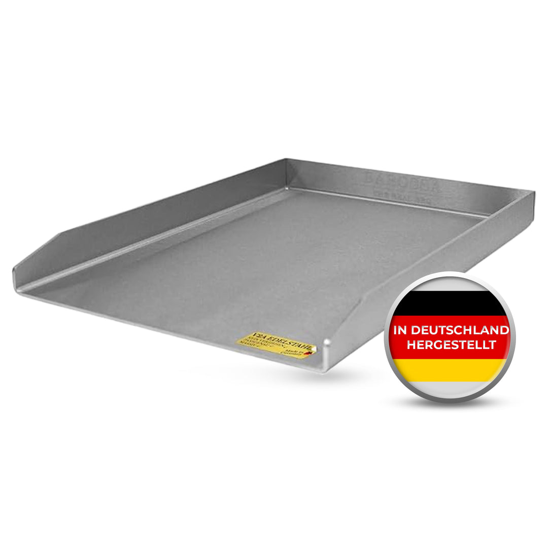 BABOSSA Grill Plancha aus V2A Edelstahl 30 x 40 cm – Erstklassige Verarbeitung & perfekte Hitzeverte