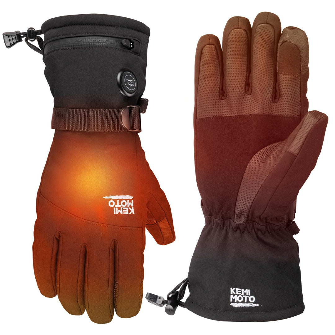 KEMIMOTO Beheizbare Handschuhe mit 2500mAh Akku, Elektrisch Winter Thermohandschuhe Herren und Damen