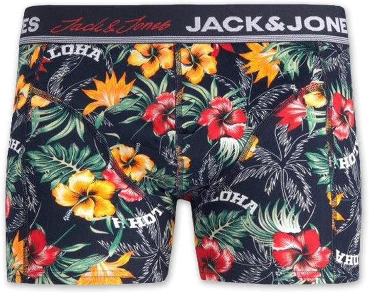 JACK & JONES Herren Unterhosen 5er Set Pack Männer Boxershorts Weiss schwarz blau grau Trunks 122048