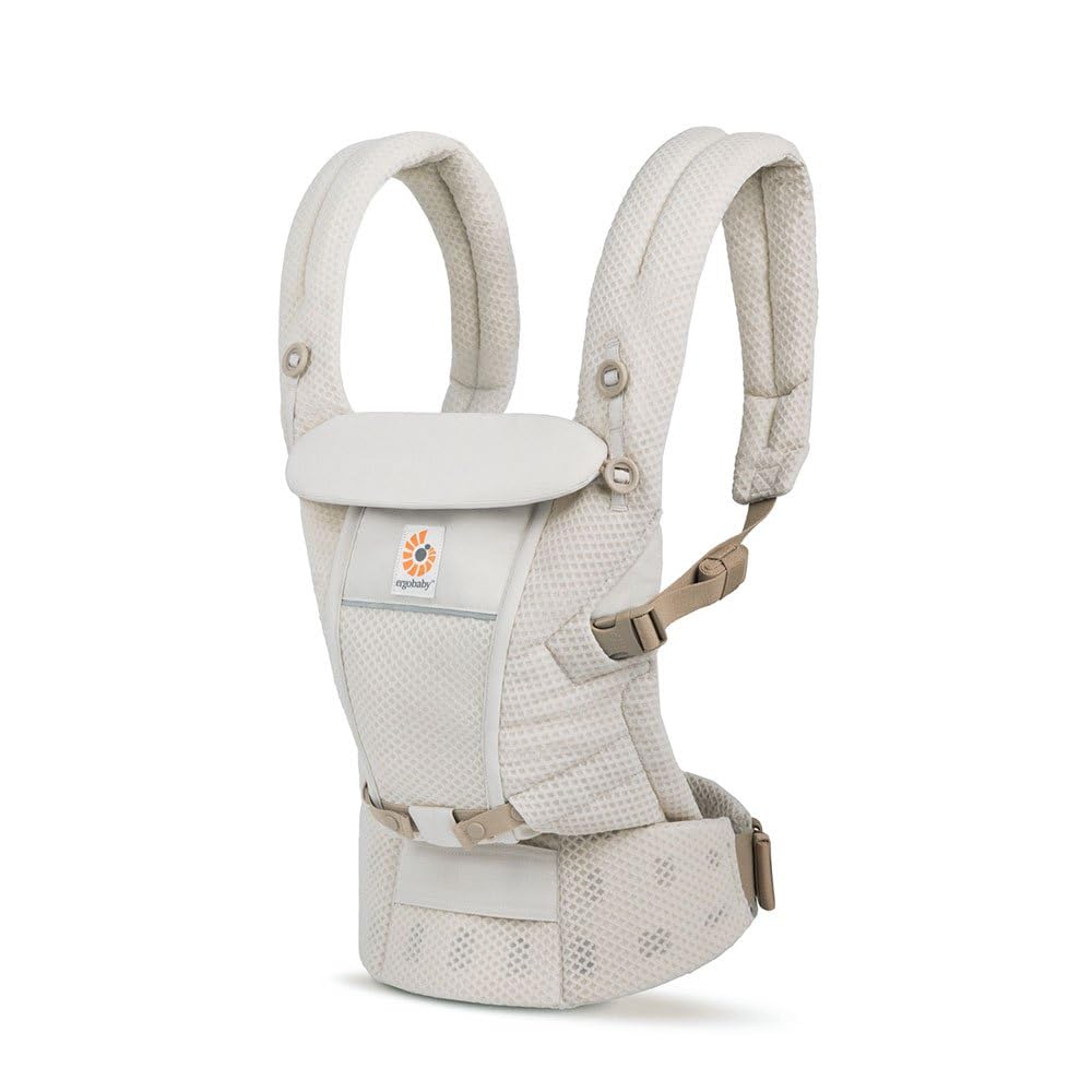 Ergobaby Adapt Babytrage für Neugeborene ab Geburt, 3-Positionen SoftFlex Mesh Ergonomische Babybauc