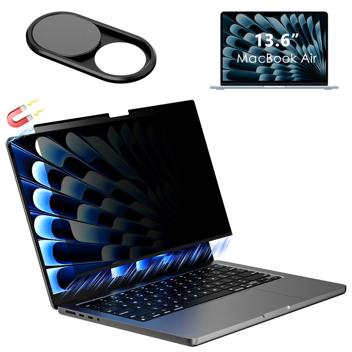 CloudValley Magnetischer Blickschutzfilter für MacBook Air 13,6/13 Zoll (2022-2025, M2/M3/M4 Chip),