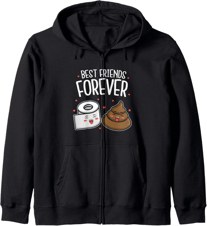 Best Friends Forever - Klopapier Kackhaufen Kacke Partner Kapuzenjacke