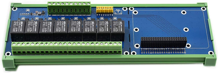 Waveshare 8-ch Relays Expansion Board Compatible with Raspberry Pi Control High Voltage Products Sta