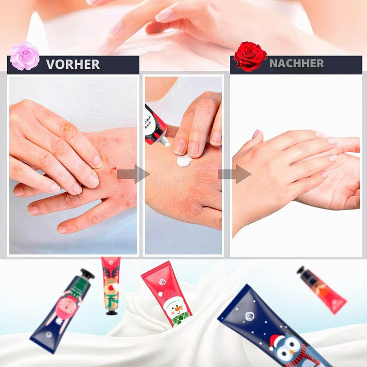 Handcreme Set,10pcs Mini Handcremes,Plant Fragrance Handpflegecreme für trockene,rissige Hände,Feuch