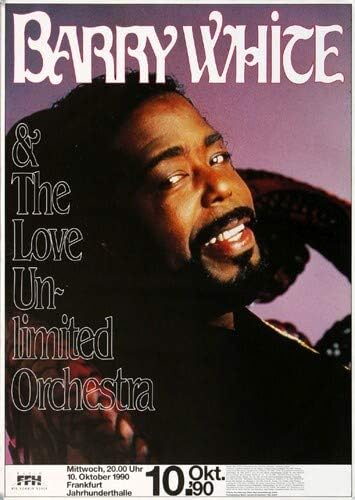 Barry White - The Man is Back, Frankfurt 1990 » Konzertplakat/Premium Poster | Live Konzert Veransta