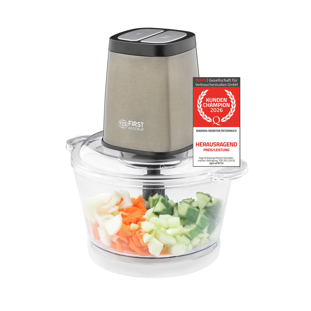 TZS First Austria Zerkleinerer | 1.7L Glasbehälter | 500W | 2 Geschwindigkeiten | Multizerkleinerer