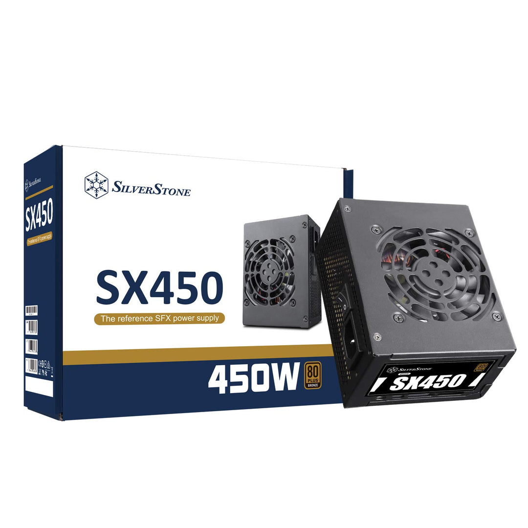 Silverstone SST-SX450-B - SFX Serie, 450W 80 Plus Bronze flüsterleises PC-Netzteil mit 80 mm-Lüfter