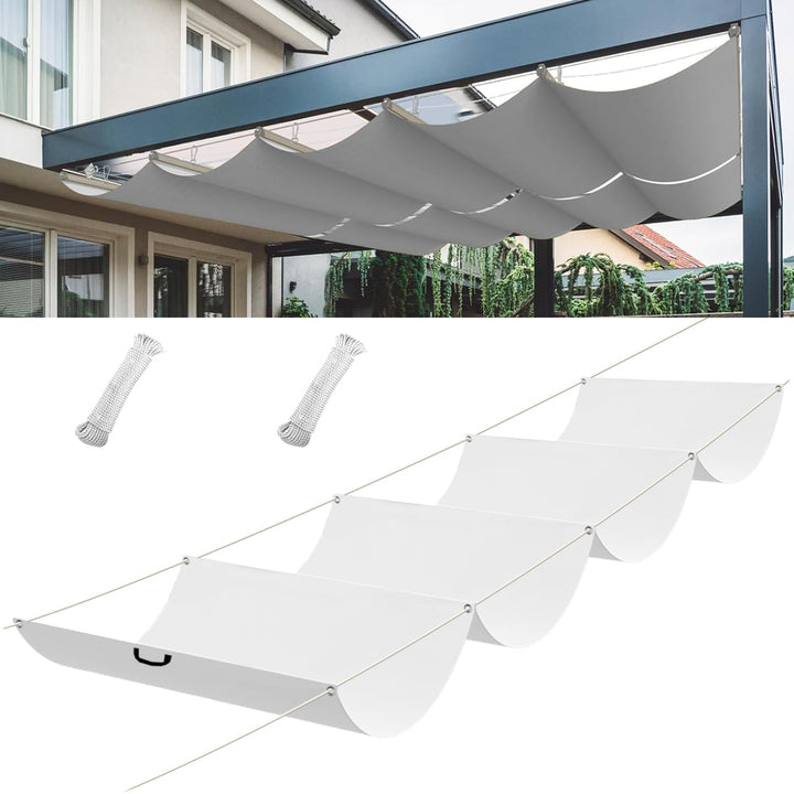 Einziehbares Wellen-Sonnensegel, Pergola-Markise, verstellbar Schutz vor UV-Strahlungen Sonnensegel,