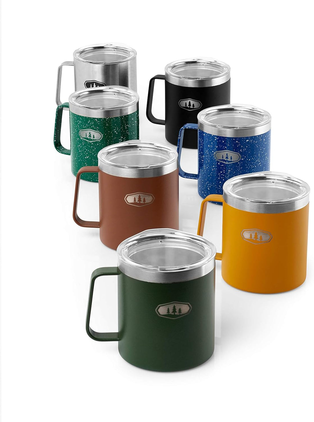 GSI Outdoors Glacier Stainless Camp Cup – 444 ml (Green Speckle) Einheitsgrösse Green, Einheitsgröss