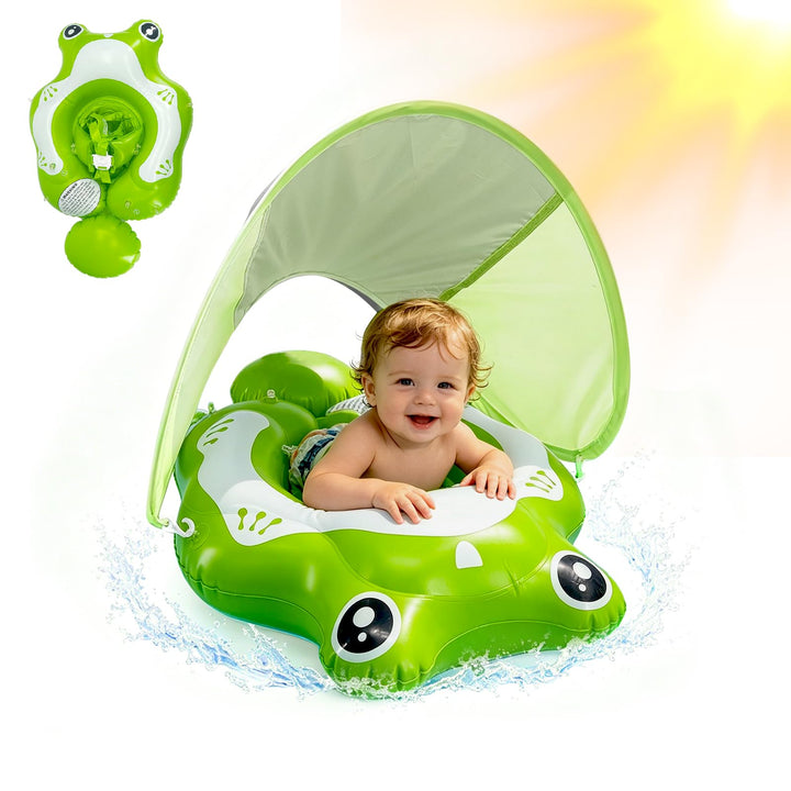 Schwimmring Baby mit Abnehmbarem Sonnendach | Kinder Schwimmreifen | Aufblasbare Schwimmhilfe Verste