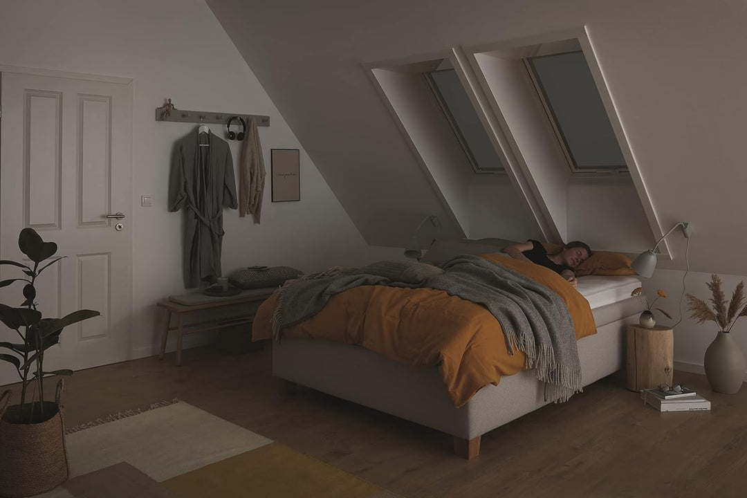 Original Roto Verdunkelungsrollo ZRV - Nahezu vollständige Verdunkelung - Führungsschiene Silber - D