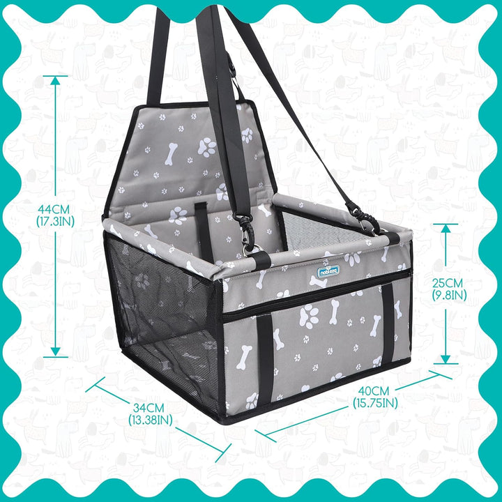 Nobleza - Stabiler Auto Hundesitz für Kleine bis Mittlere Hunde, Wasserfestes Material, Faltbar für