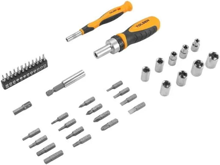 Set 42pz Cacciavite A Cricchetto E Cacciaivite Di Precisione Con Inserti E Bussole