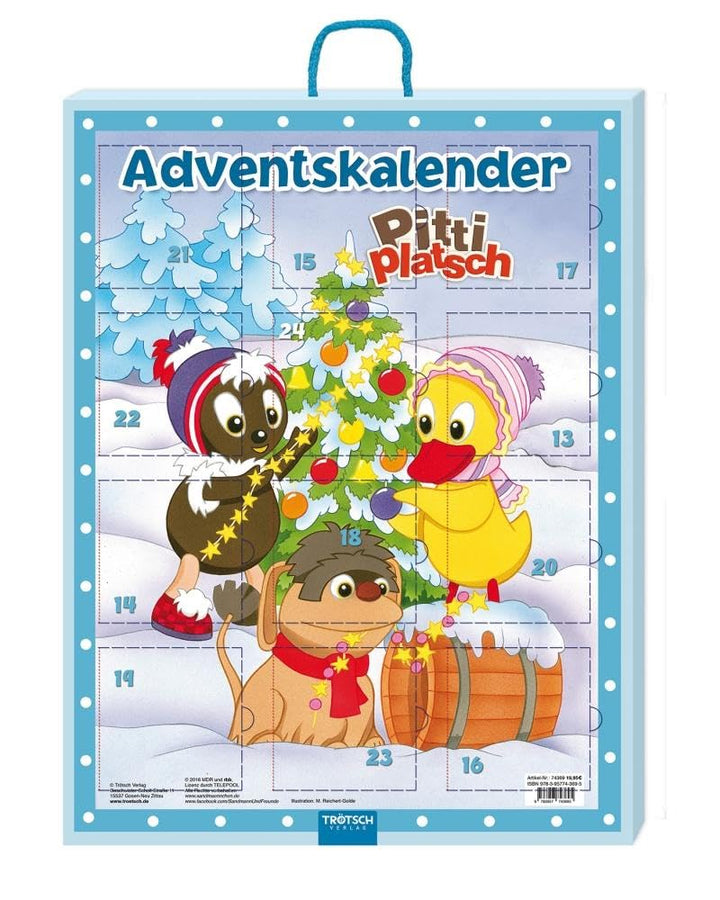 TRÖTSCH - Adventskalender "Pittiplatsch" | Weihnachtskalender mit 24 Beschäftigungsbüchern: Überrasc