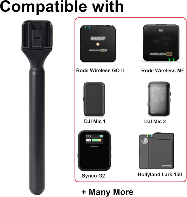 FLYAMAPIRIT Mikrofonhalterung für DJI Mic 1/2, Interview-Mikrofon-Griff für Rode Wireless GO II / 2