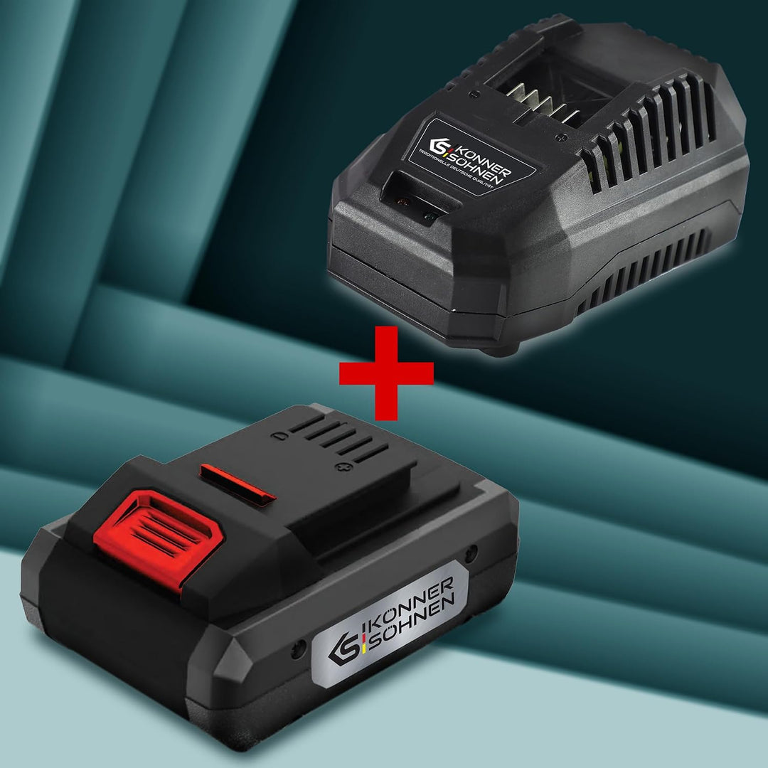 K&amp;S Könner&amp;Söhnen set, Ladegerät für Li-Ion Akku KS C45A + Li-Ion Akku 20V KS 20V4-2,Akku Ladegerät