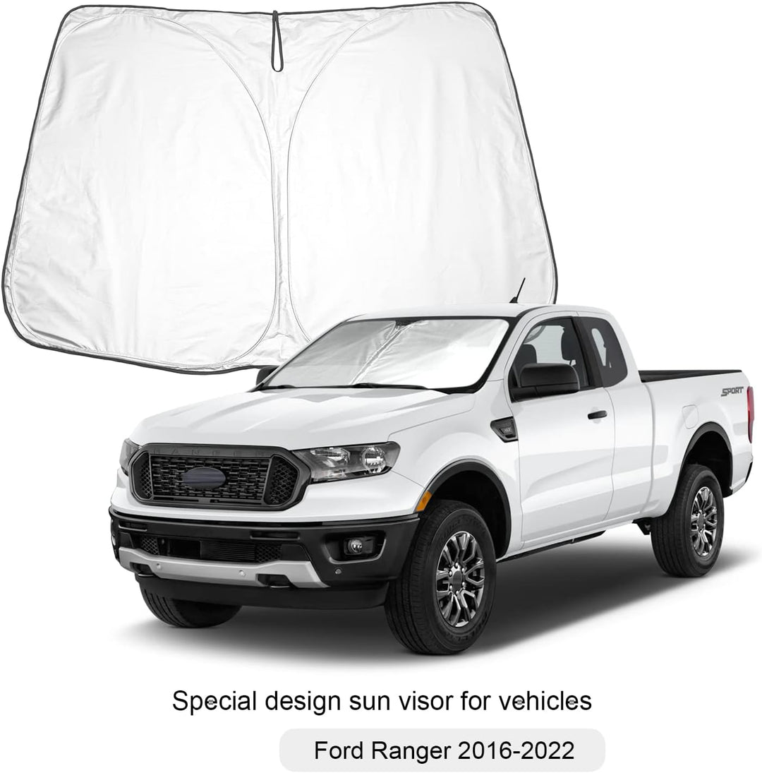 BIXUAN Sonnenschutz kompatibel mit Ford Ranger 2016-2022 Windschutzscheibe für das Auto Frontscheibe