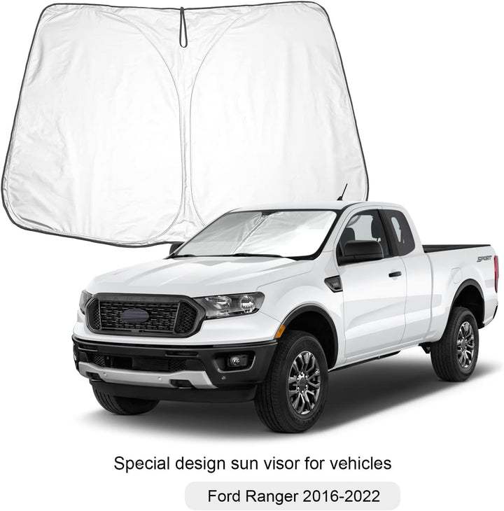 BIXUAN Sonnenschutz kompatibel mit Ford Ranger 2016-2022 Windschutzscheibe für das Auto Frontscheibe