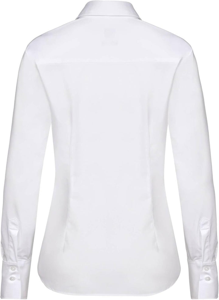 Greiff Grösse 44 Gastro Moda Service Damen Bluse Comfort Fit Langarm Weiss Modell 6650