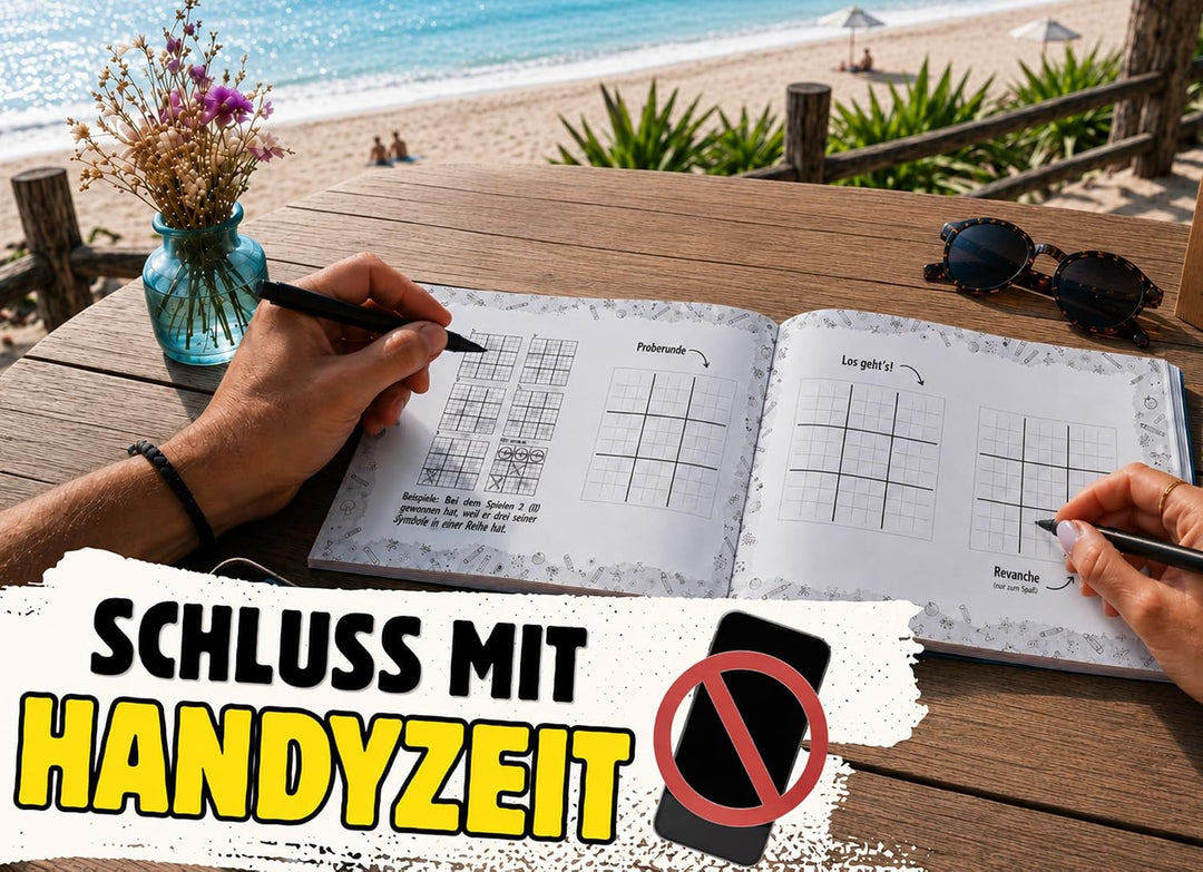 1 gegen 1 Reiseduell: Stift und Papier Minispiele für Zwei | Reisespiele ohne Hilfsmittel | Beschäft
