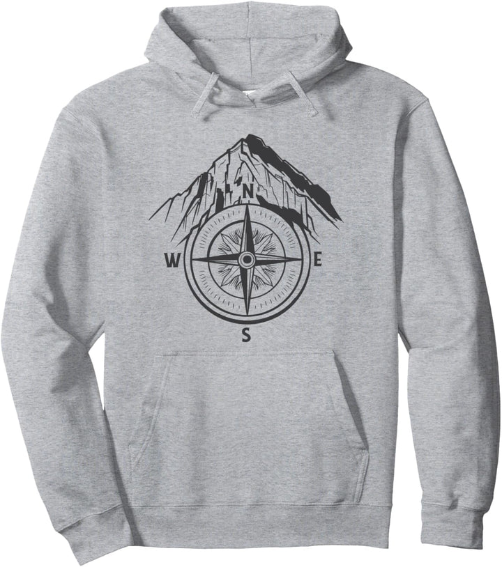 Wanderkompass Berge Natur Outdoor Hiker Pullover Hoodie