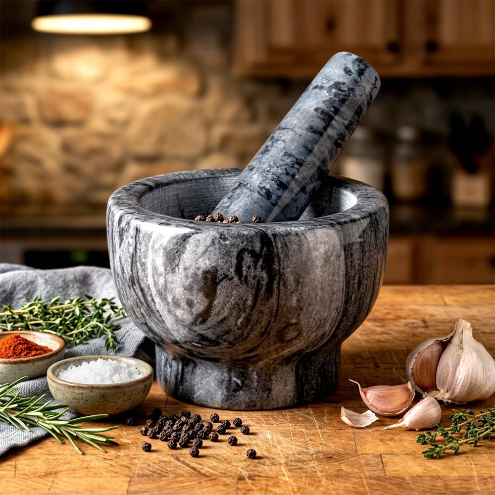 Granit-Mörser Schwarz 13 cm, Vilde